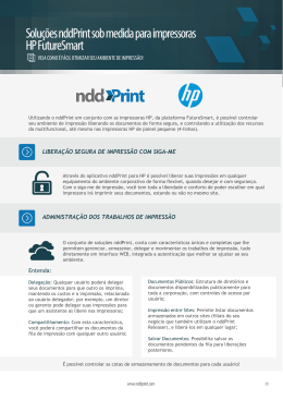 Soluções nddPrint sob medida para impressoras HP