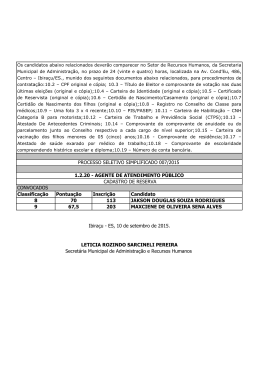 10/09/2015 AGENTE DE ATENDIMENTO PÚBLICO Saúde 5ª