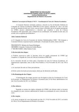 PRESIDENTE: Roberto de Souza Rodrigues MEMBRO