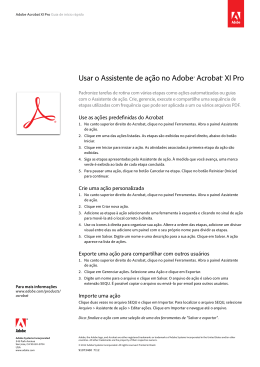 Usar o Assistente de ação no Adobe® Acrobat® XI Pro