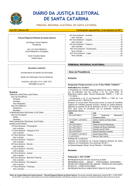 di&aacute;rio da justi&ccedil;a eleitoral de santa catarina