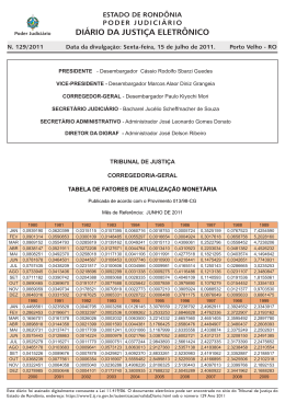 15 - Tribunal de Justi&ccedil;a de Rond&ocirc;nia