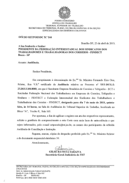 convocação e proposta da ECT