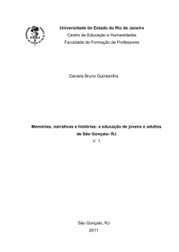 a educa&ccedil;&atilde;o de jovens e adultos de S&atilde;o Gon&ccedil;alo