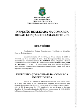 INSPEÇÃO REALIZADA NA COMARCA DE SÃO GONÇALO