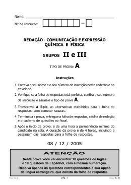 Grupos II e III A