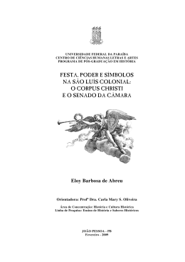 festa, poder e s&iacute;mbolos na s&atilde;o lu&iacute;s colonial - CCHLA