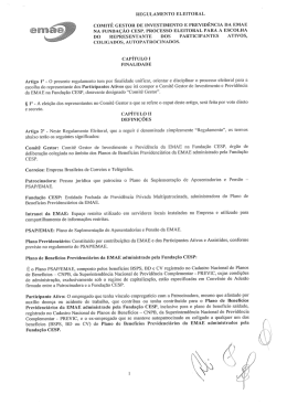 REGULAMENTO ELEITORAL COMITÊ GESTOR DE
