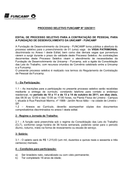 Vigia Patrimonial - Limeira - Funcamp