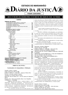 feira, 19 - maio - 2008 - Portal do Poder Judiciário do Estado do
