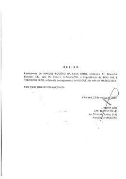 RECIBO Recebemos de MARCOS ROGÉRIO DA SILVA BRITO