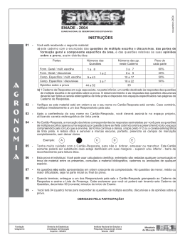 ENADE Prova Agronomia 2004