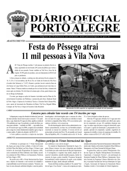 DI&Aacute;RIO OFICIAL Festa do P&ecirc;ssego atrai 11 mil pessoas &agrave; Vila Nova