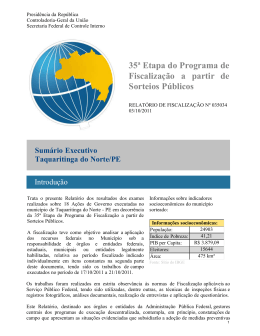 Relatório Taquaritinga do Norte/PE - Controladoria