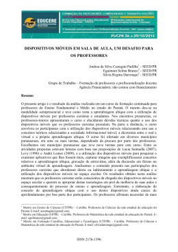 dispositivos m&oacute;veis em sala de aula, um desafio para os professores