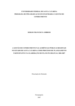 S&eacute;rgio Francisco Ambrosi - Banco de Teses e Disserta&ccedil;&otilde;es do EGC