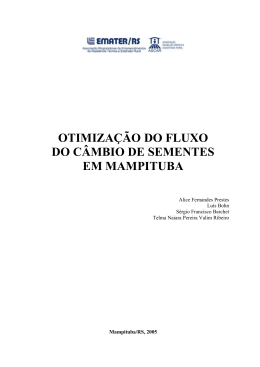otimiza&ccedil;&atilde;o do fluxo do c&acirc;mbio de sementes em mampituba