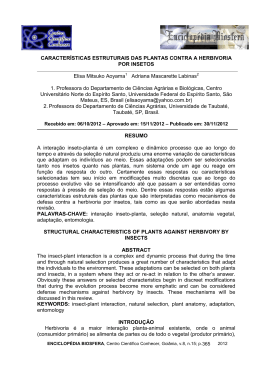 caracter&iacute;sticas estruturais das plantas contra a herbivoria por insetos