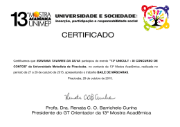 Certificamos que EDIVANIA TAVARES DA SILVA participou do