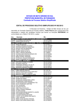 ESTADO DE MATO GROSSO DO SUL PREFEITURA MUNICIPAL