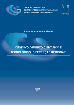 desenvolvimento científico e tecnológico: diferenças regionais