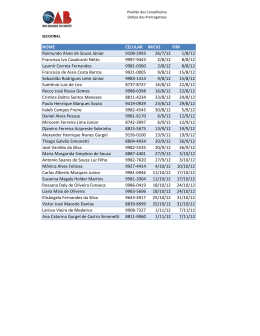 NOME CELULAR INICIO FIM Raimundo Alves de Souza Júnior