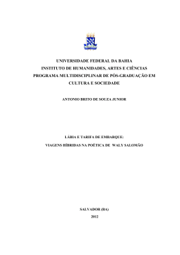 Antonio Brito de Souza Junior - RI UFBA