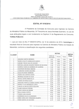 Edital n° 19/2014 - Sítio do Ministério Público do Maranhão