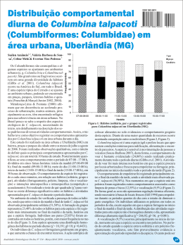 Distribuição comportamental diurna de Columbina talpacoti