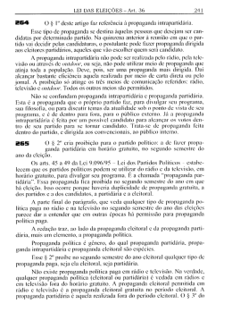 LEI DAS ELEI&Ccedil;&Otilde;ES