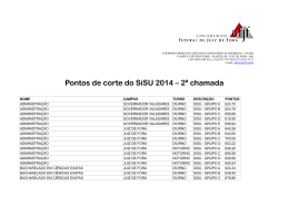 Pontos de corte do SiSU 2014 &ndash; 2&ordf; chamada