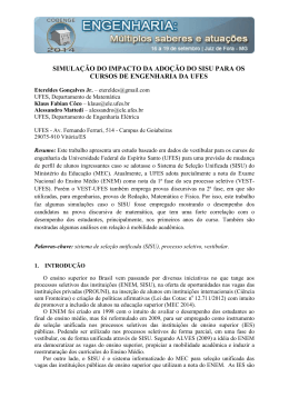 simula&ccedil;&atilde;o do impacto da ado&ccedil;&atilde;o do sisu para os cursos