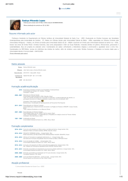 Saskya Miranda Lopes - Centro de Estudos Sociais