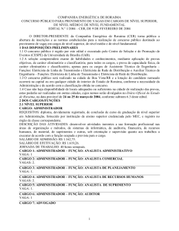 1 companhia energ&eacute;tica de roraima concurso