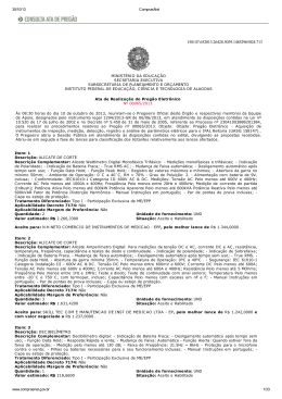 30/10/13 ComprasNet www.comprasnet.gov.br 1/33 MINISTÉRIO