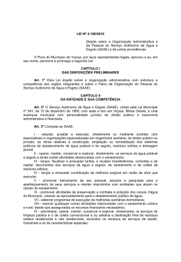 LEI N&ordm; 2.100/2010 Disp&otilde;e sobre a Organiza&ccedil;&atilde;o Administrativa e de