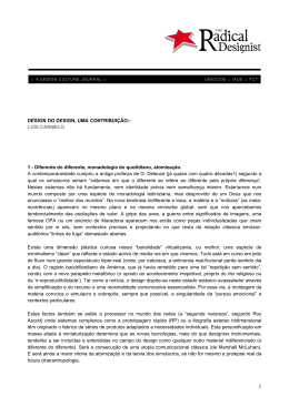 1 - Diferente do diferente, monadologia do quotidiano