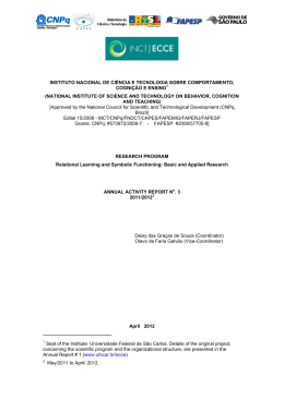 INCT ECCE Annual Report # 3 (2011