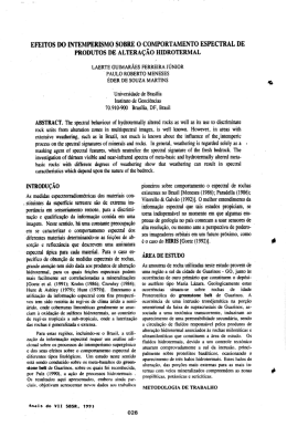 Efeitos do intemperismo sobre o comportamento espectral de