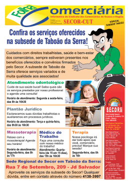 Confira os serviços oferecidos na subsede de Taboão da Serra!