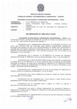 Delibera&ccedil;&atilde;o N&ordm; 0088/2013 &ndash; CEAP