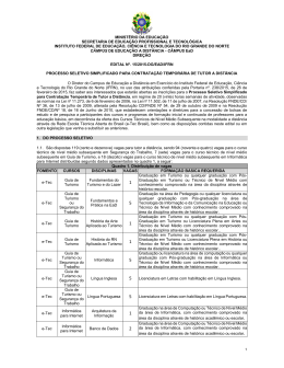 MINISTÉRIO DA EDUCAÇÃO SECRETARIA DE - IFRN