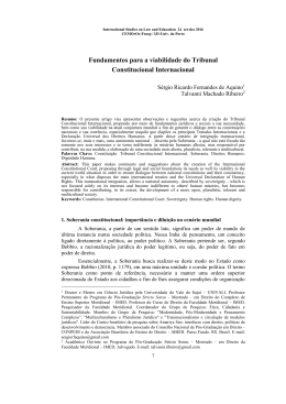 Fundamentos para a viabilidade do Tribunal Constitucional
