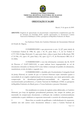 Orientação nº 4/2009 - Tribunal Regional Eleitoral de Alagoas