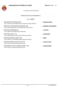 ASSOCIAÇÃO DE FUTEBOL DE LEIRIA Época de 2015 / 16