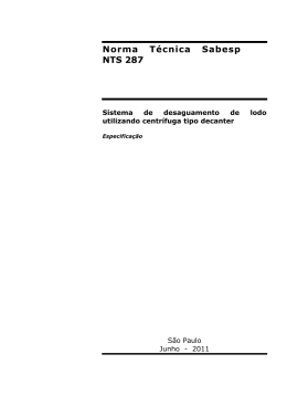 Norma T&eacute;cnica Sabesp NTS 287