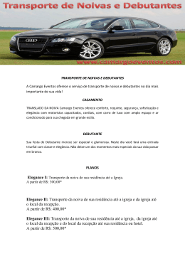Elegance II: Transporte da noiva de sua resid&ecirc;ncia at&eacute; a igreja e da