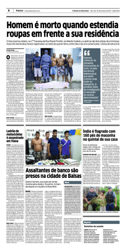 Homem é morto quando estendia roupas em frente a sua residência