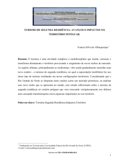 1 TURISMO DE SEGUNDA RESID&Ecirc;NCIA