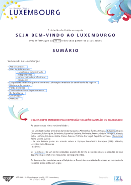 S E J A B E M - V I N D O A O L U X E M B U R G O S U M &Aacute; R I O